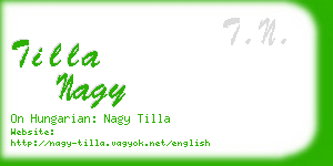 tilla nagy business card